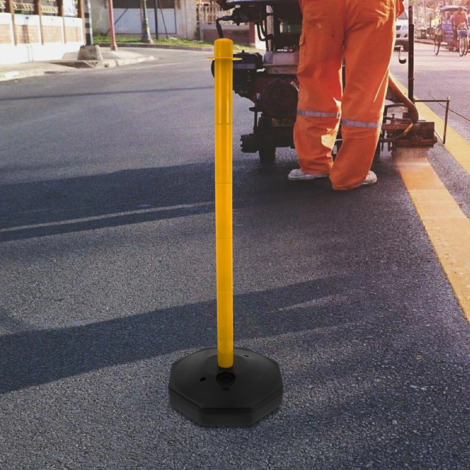 Water-filled Warning Column Traffic Safety Barrier Delineator Post With Base Road Pe Parking Guide Driveway Security Stop