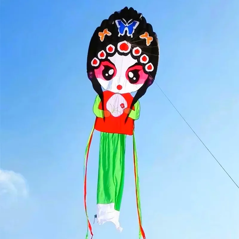 Kostenloser Versand Peking Opera Soft Kite für Erwachsene Drachen Nylon Drachen Fabrik traditionelle Drachen Ripstop Nylon Windkraft Kitesurfen Koi