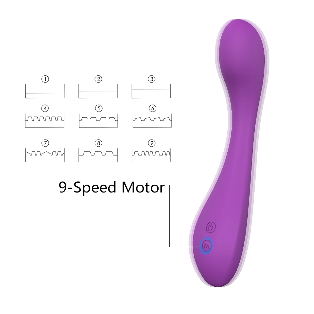 Vibrador vibrador de silicone à prova d'água recarregável USB Redshark 9 modos de estimulações naturais do ponto G para mulheres