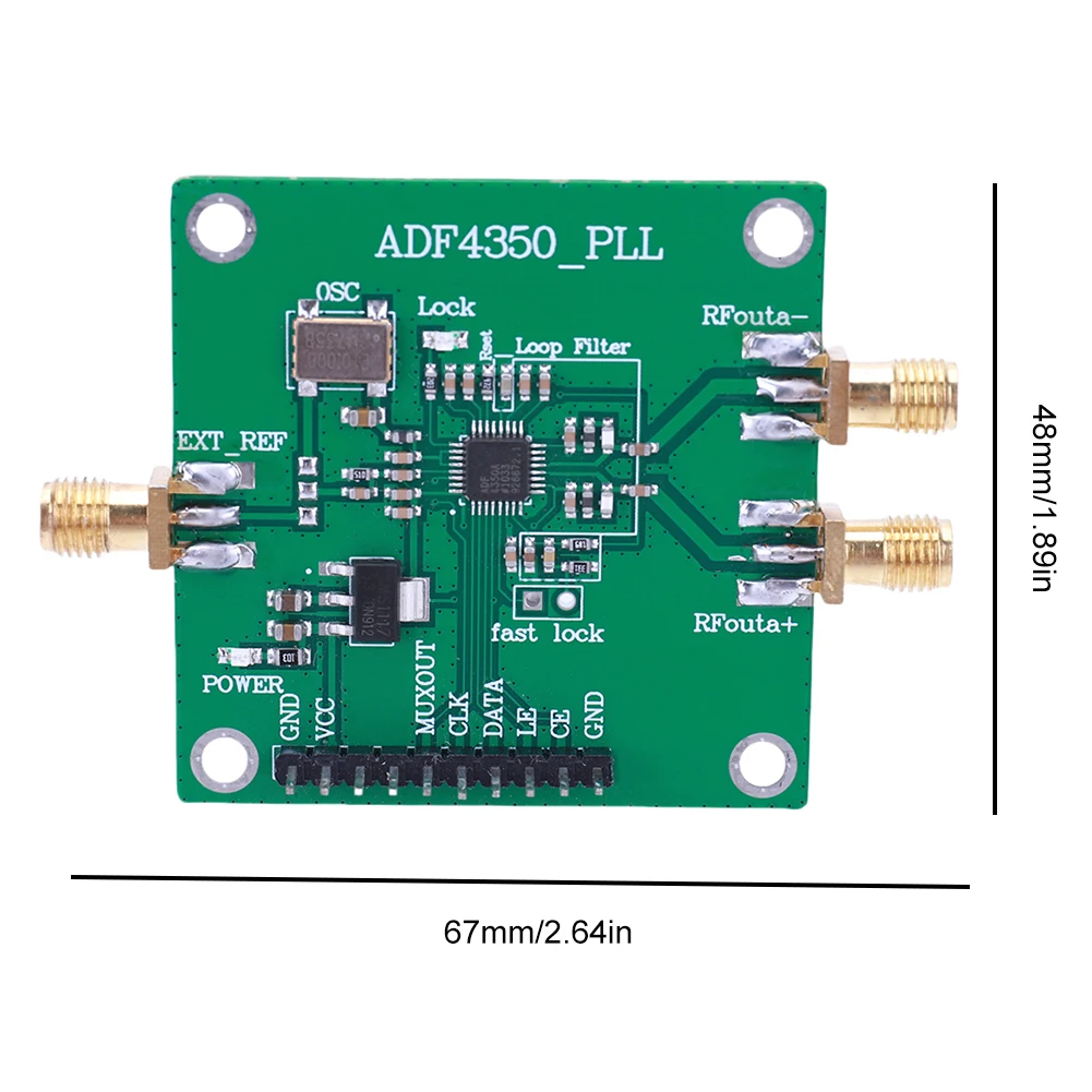 ADF4350 ADF4351 PLL Module 35M/137M-4.4GHz RF Signal Source Module Broadband Low Power RF Signal Source Frequency Synthesizer