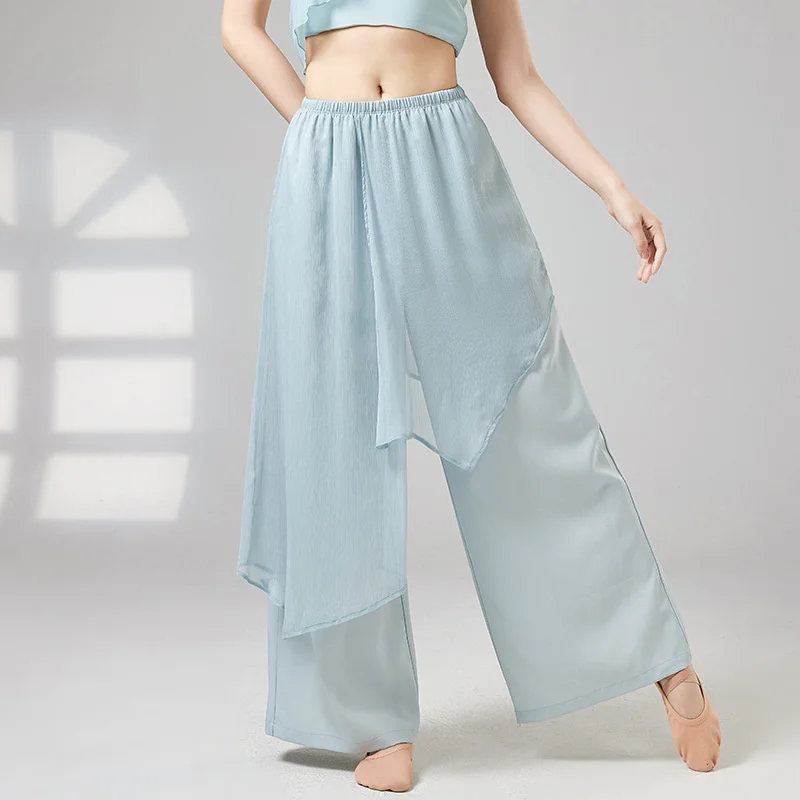 women-wide-leg-classical-dance-pants-elastic-high-waist-modern-dancing-practice-training-performance-irregular-sheer-pants