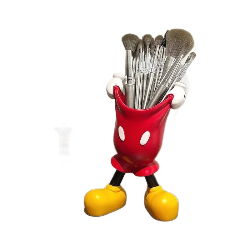 Portalápices Kawaii de Mickey Mouse de Disney, lápiz de dibujos animados, papelería, decoración de escritorio para estudiantes, Idea de regalo de Navidad