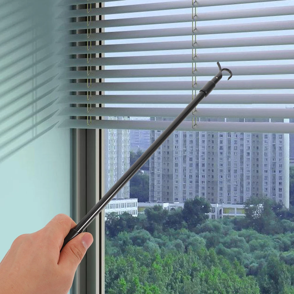

2Pcs Curtain Pull Wand Metal Rod Easy Slide Curtain Opener Cordless Window Blind Pull Rod Drapery Wands for Curtains