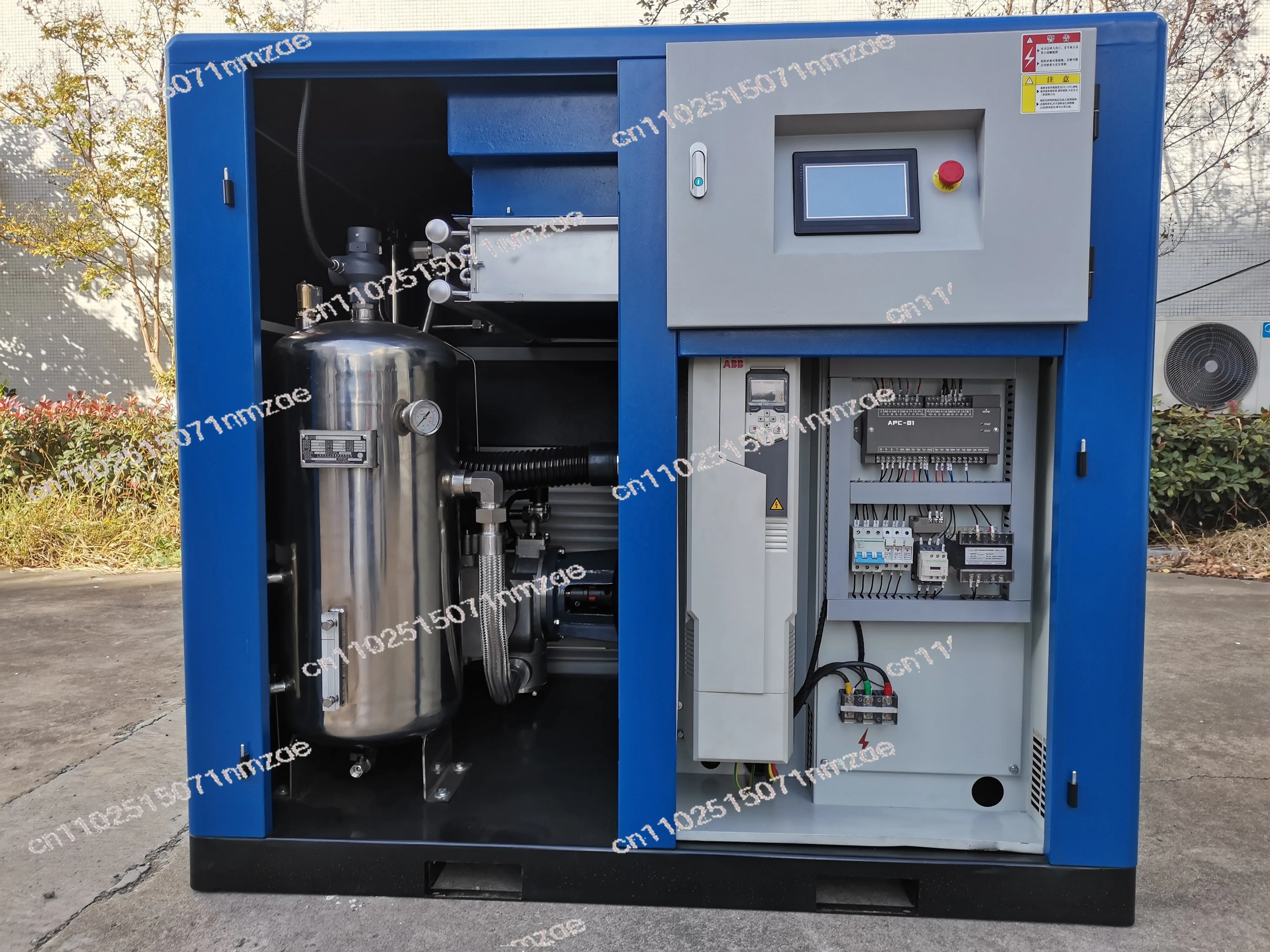 350 CFM Oil-Injected Screw Air Compressor 110KW 150HP 30-40Bar High Pressure with Air Stone Booster