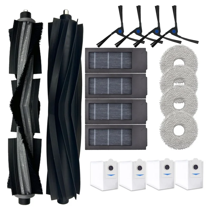 AEE4-For ECOVACS DEEBOT X2 Omni Vacuum Cleaner Main Side Brush Hepa Filters Mop Pads Dust Bags Spare Parts Accessories