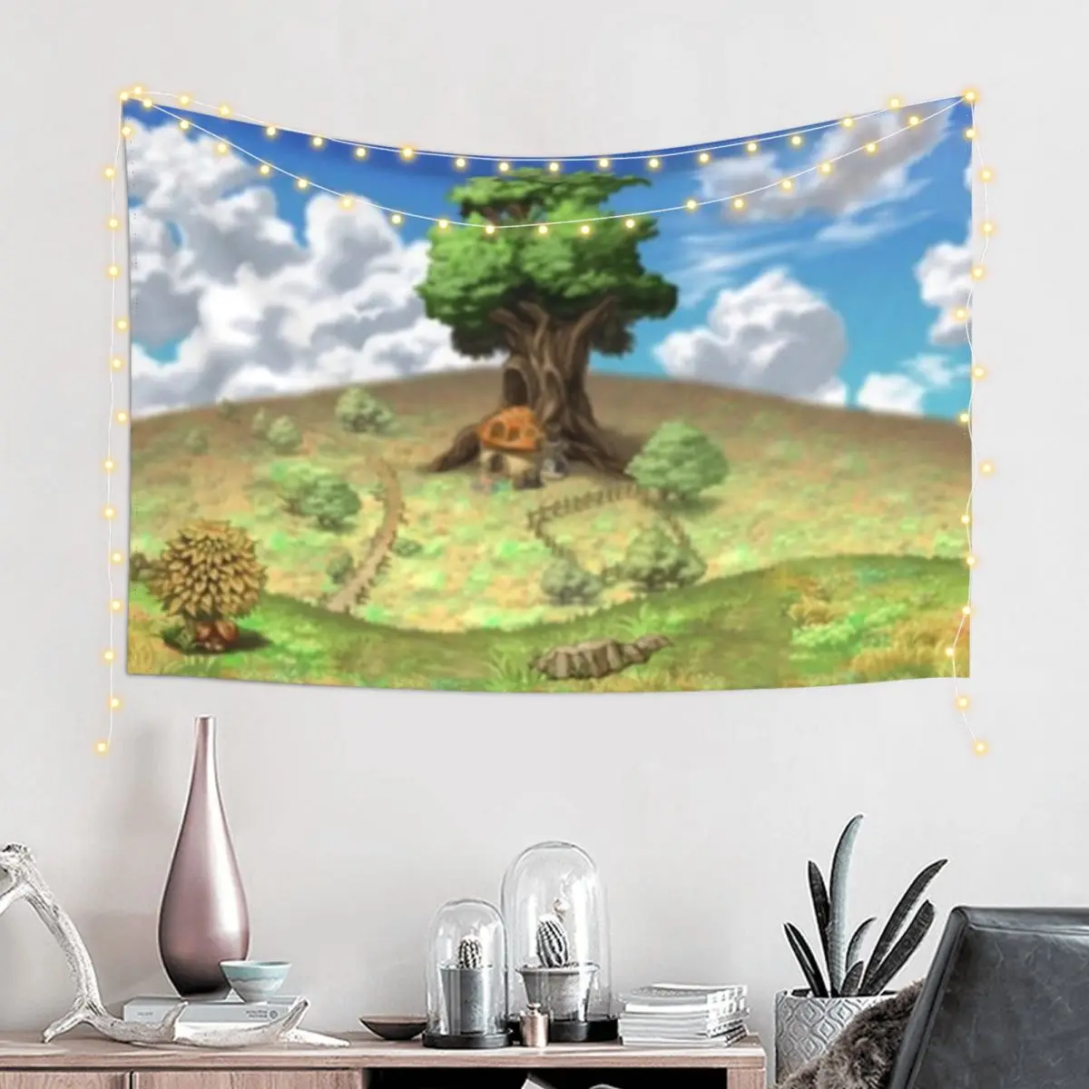 MapleStory Henesys Background Scenery Tapestry Outdoor Decor Decorative Wall Murals Decoration For Bedroom Tapestry