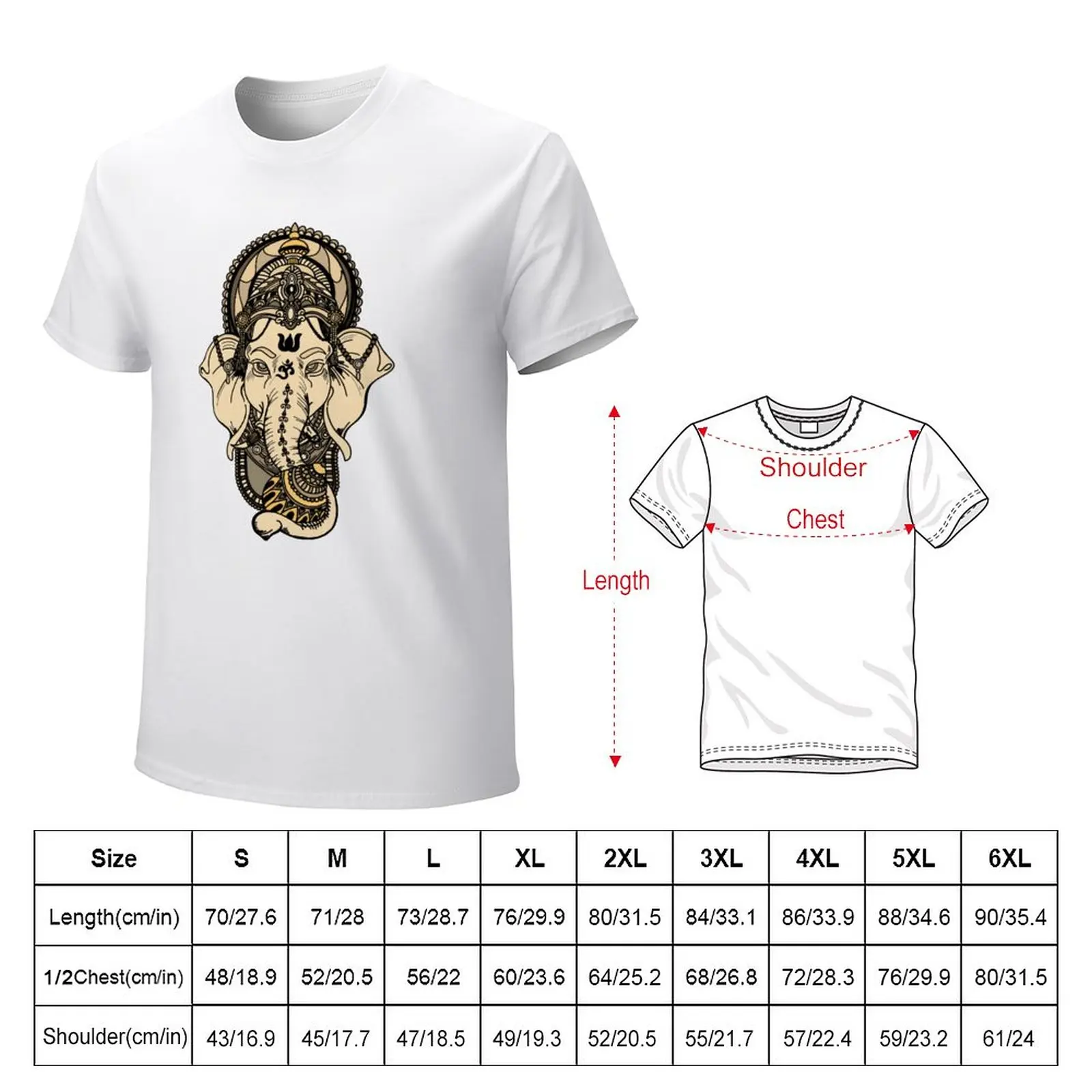 Ganesha T-Shirt korean fashion anime clothes sweat mens graphic t-shirts