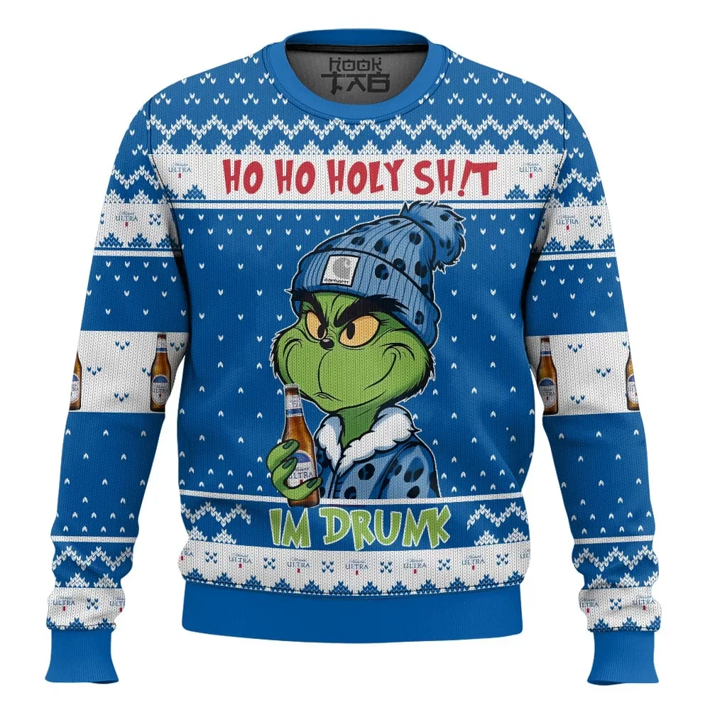 Ho Holy Sh!t Im Drunk Busch Light Grinch suéter feo