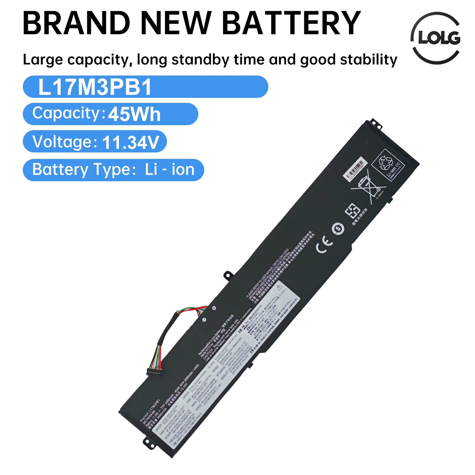 L17M3PB1 Laptop battery For Lenovo IDEAPAD 330-17ICH 330-15ICH L17C3PB0 L17D3PB0 928QA221H 5B10W67404 5B10Q71251