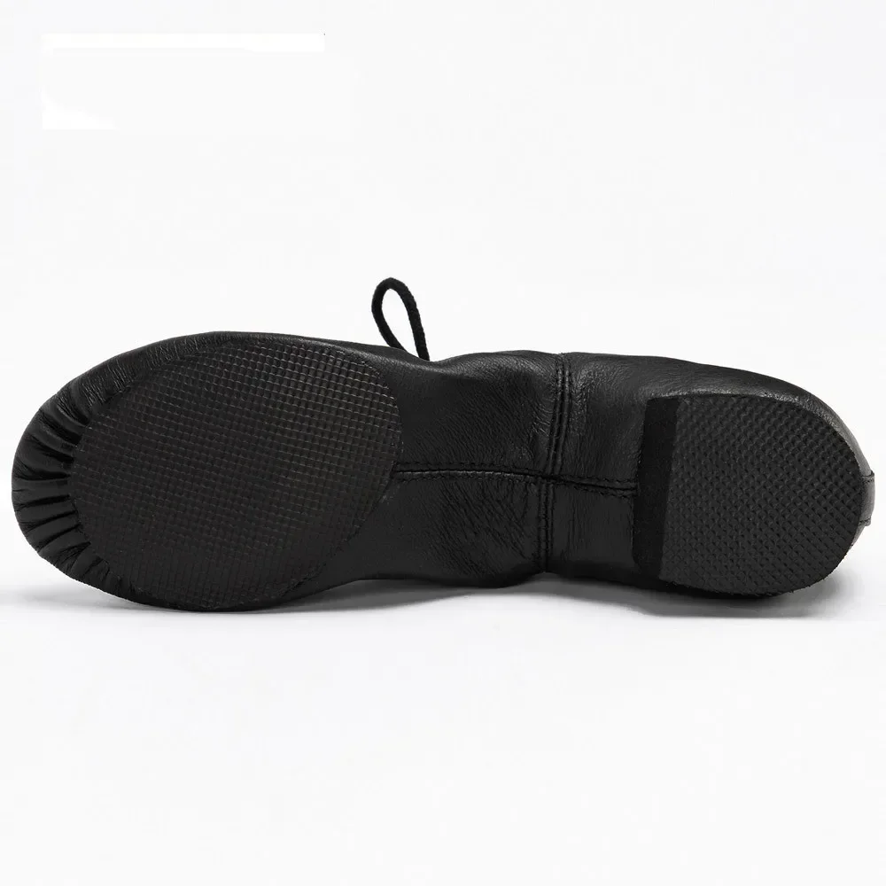 Black Tan Lace Up Geniune Pig Leather From Children To Adult Quality Oxford Shose WomenDance Shoes Jazz