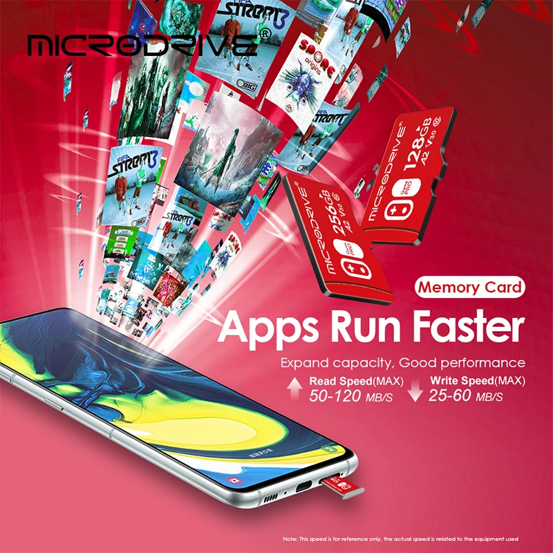 Ultra Micro TF Card 128GB 32GB 64GB 256GB - Mini SD TF Flash Memory Card for Phone SD/TF Dual Compatibility