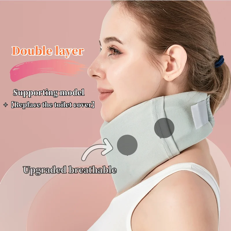 

Sponge Neck Protection Hole-punched Breathable Neck Brace Anti-head-down Double-layer Support Neck Cover for Replacement Cover