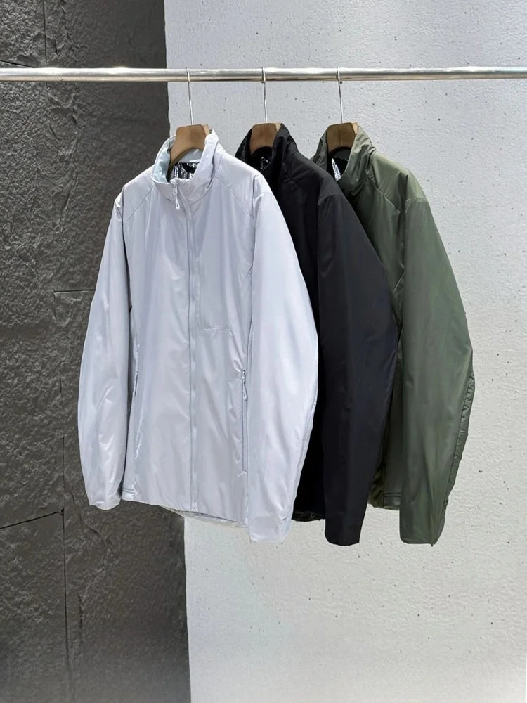 Outdoor Men's Lightweight Waterproof Warm Cotton Jacket Silver Ion Heat Reflection Windproof Standard Fit Polyester Fabric