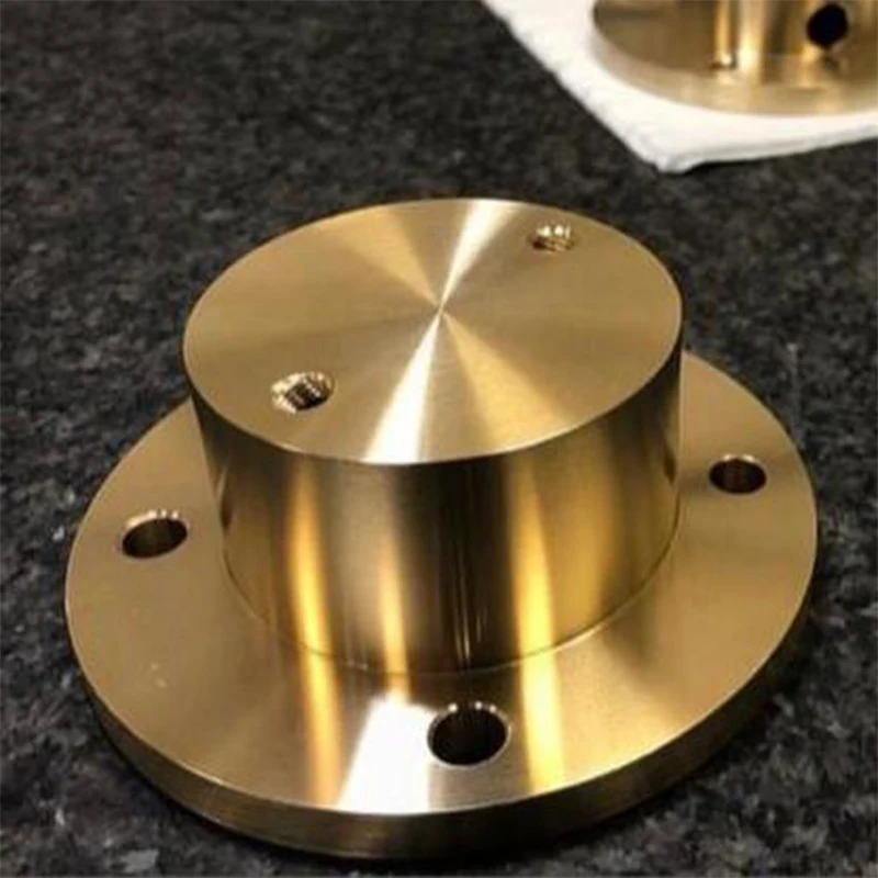 CNC machining custom high-precision brass round flange bushing, flange mechanical accessories