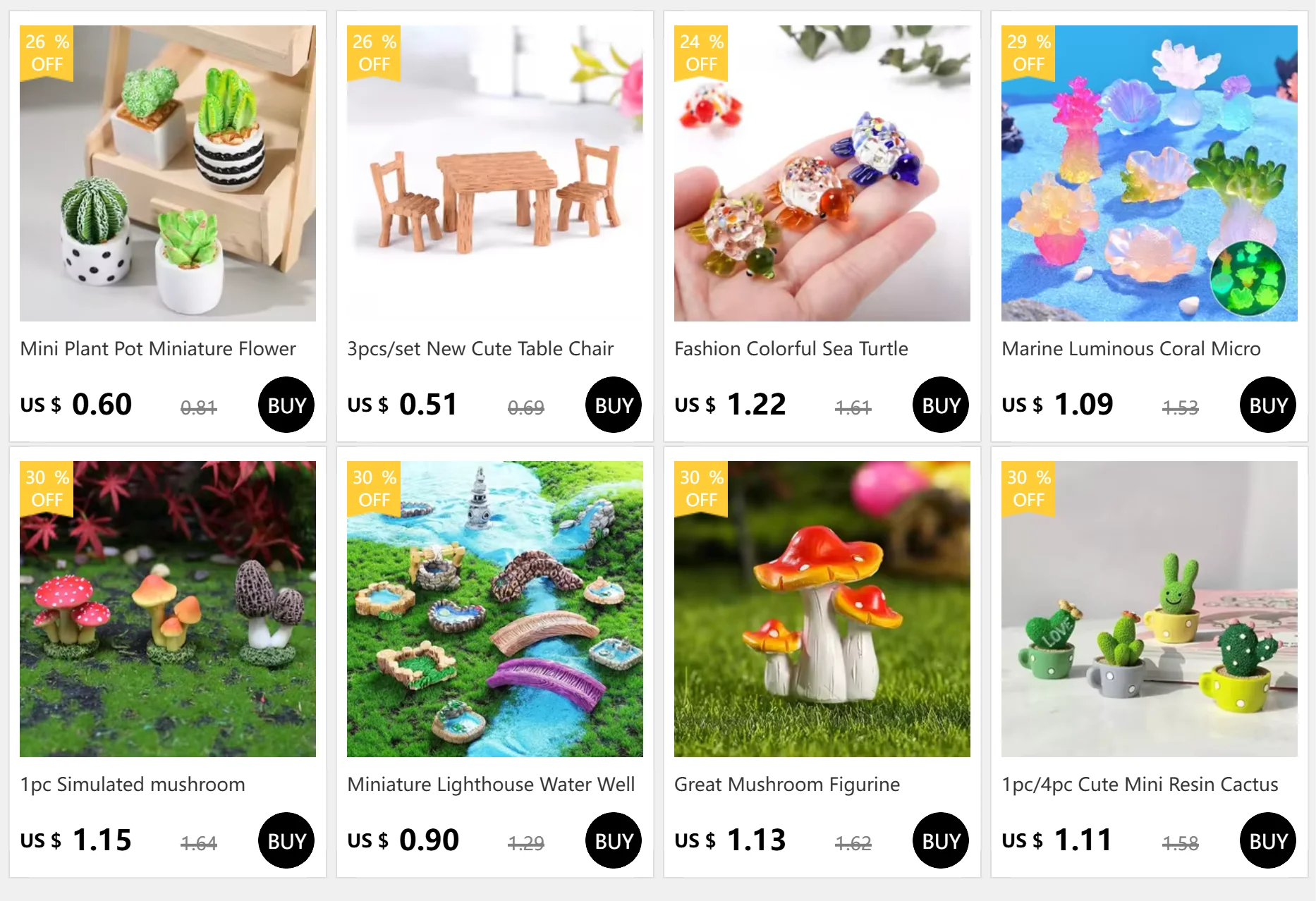 Description Picture 2 of itemMini Cactus Figurines Ornaments Cactus Bonsai Decor Micro Landscape Decor Plant Bonsai Potted Succulent Statue Desktop Ornaments