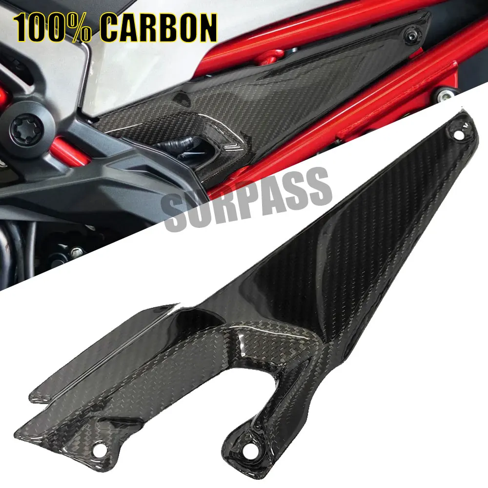 

100% 3K Dry Carbon Fiber Side Fairing Cover Trim Side Panel Protector for Kawasaki Z900 2017-2023 Motorcycle Accessories