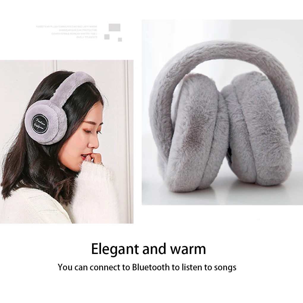 Foldable Plush Earmuffs For Portable Winter Warmth On Go Ear Protection Bluetooth Earphones Earmuffs