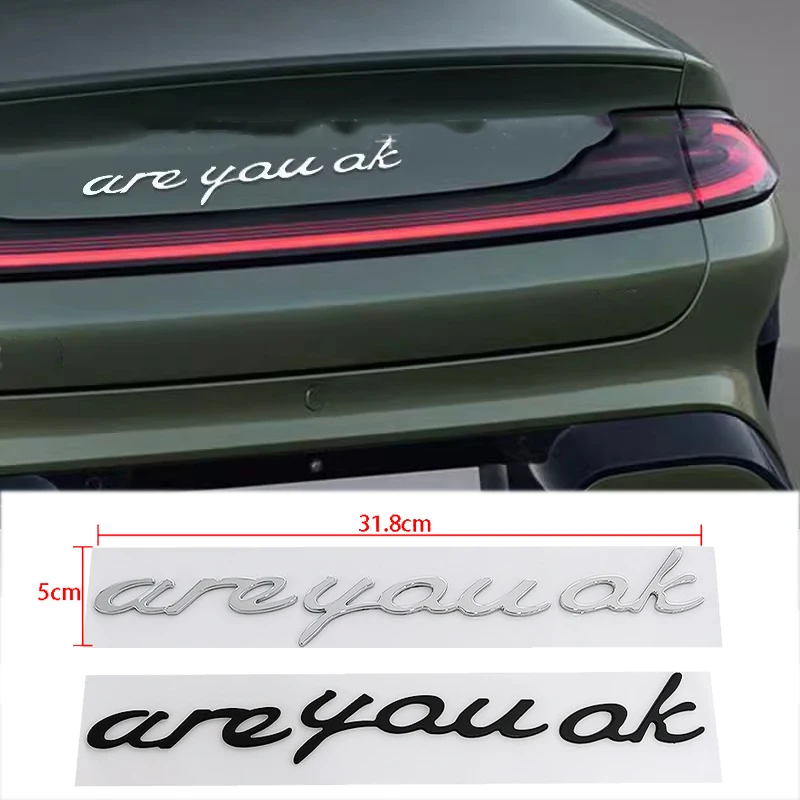 

ABS Are You OK Letter Decal Car Body Side Emblem Trunk Sticker for Mercedes Benz Nissan Mazda Lexus Jeep Haval Cadillac Citroen