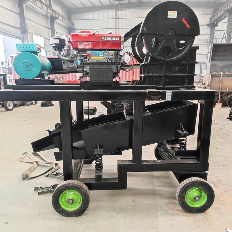 High Quality Small Model Marble Rock Aggregate 10tph Stone Jaw Crusher with Vibrating Screen