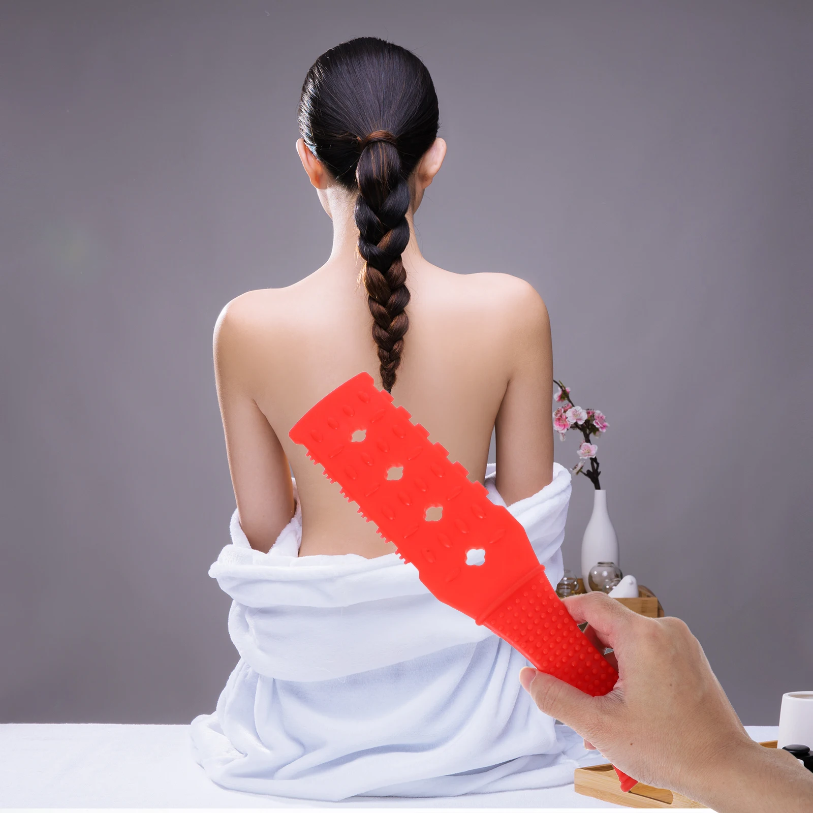 

2Pcs Meridian Massage Stick Durable Hand Roller Body Hammer Red Baby Portable Tools For Back Hips Legs Neck Home Office Use