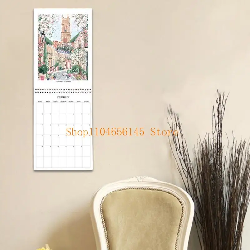 5asd 2025 Travel Checklist Calendar Twin-Coil Binding 2025 Monthly Calendar Planner