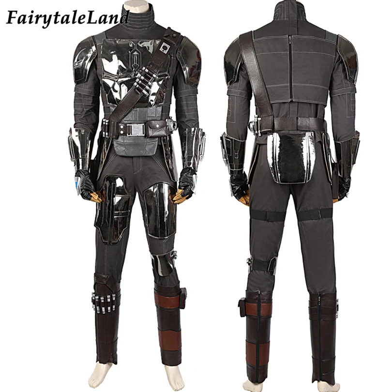 Hohe Qualität Superhero Din Djarin Cosplay Kostüm Halloween Karneval bounty hunter Outfit Soldat Uniform mit Requisiten Maß