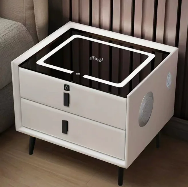 AIROW Hanyee 2025 Smart Nightstand, Wireless USB Charging Bedside Table