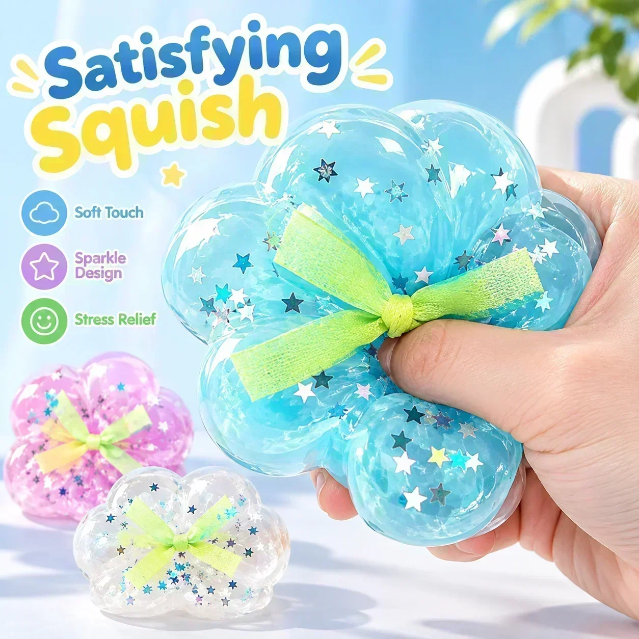 Soft Squishy Cat Paw Sticky Squeeze Toy Cute Stress Relief Pinching Decompressing Relax Gift for Adults Kids Novelty Abreact