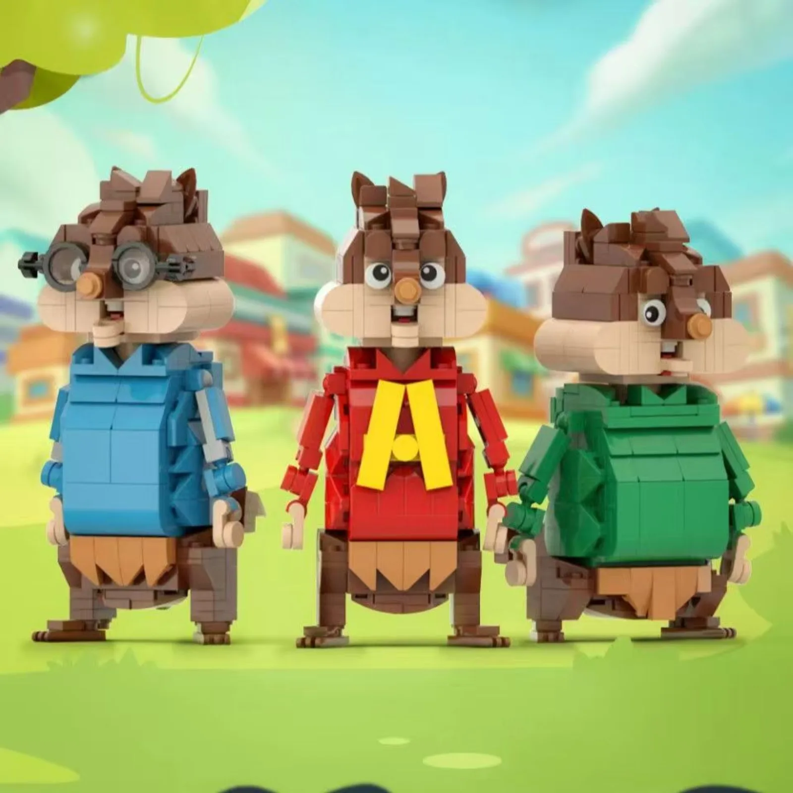

3 in 1 Chipmunk Building Blocks Set Cute Squirrel Animal Bricks Model Christmas Gifts for Childrens and Movie Fans(752 PCS)