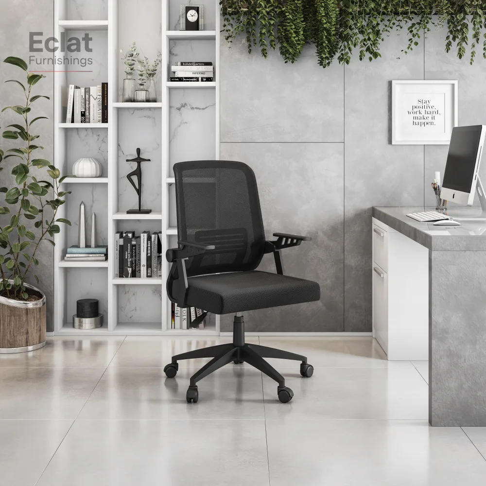 

Techni Mobili Ergonomic Office Mesh Chair, Black