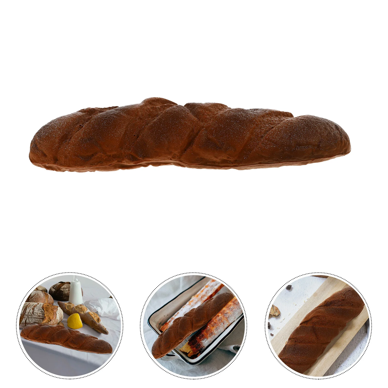 

Loaf Bread Fake Ornaments PU Model Food Strip Realistic Artificial Bakery Decor