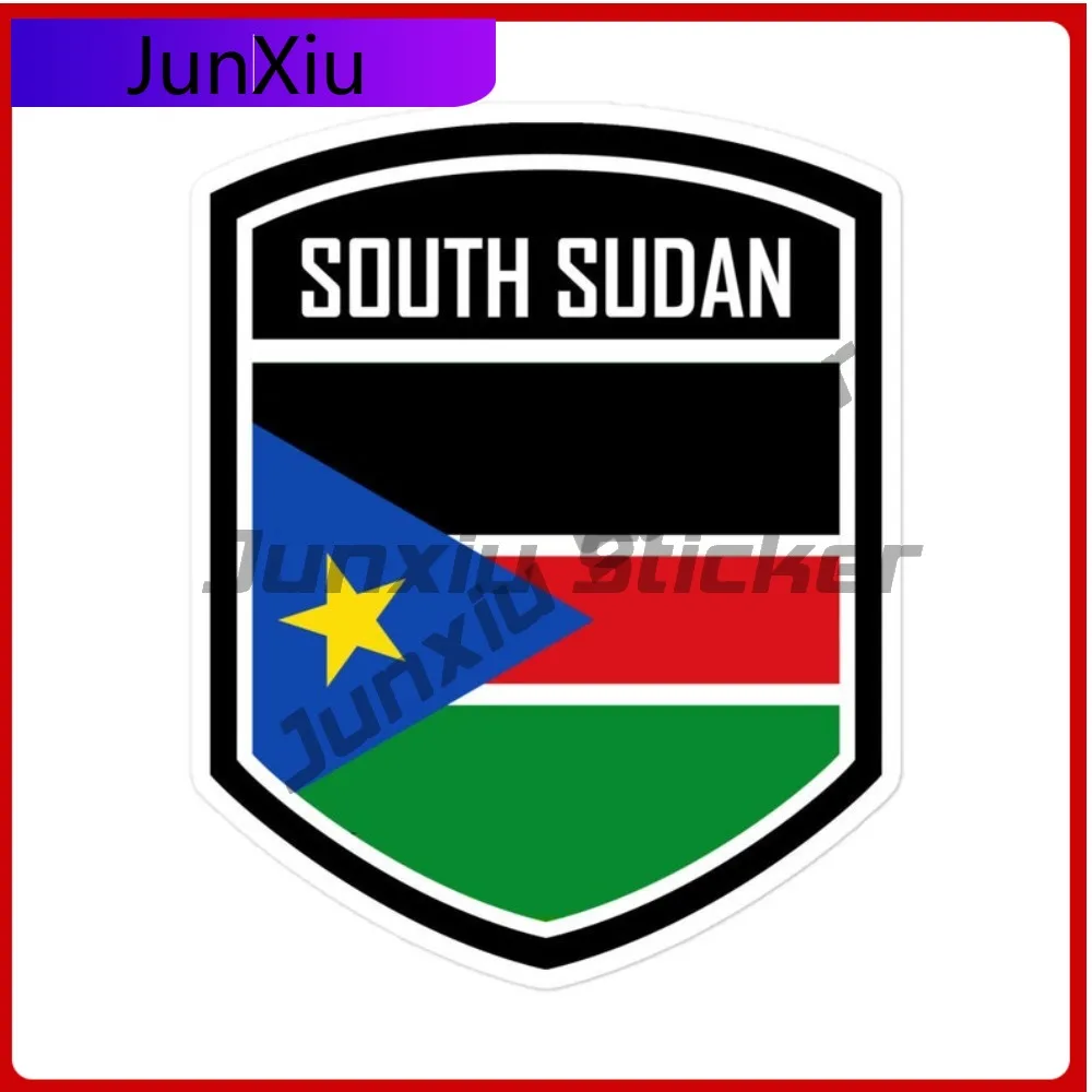 

South Sudan Flag Stylish Modern Strong Adhesive Emblem Stickers Waterproof Vinyl Decal for Front Rear Bumper Sunproof