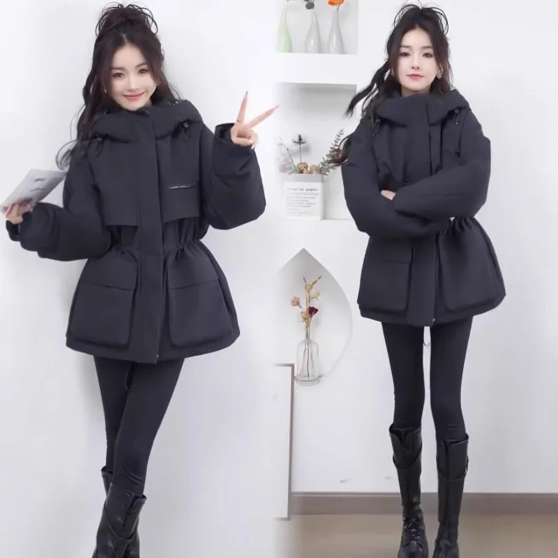 

New European Versatile Slimming Design Style Trendy Parka For Plus Size Women