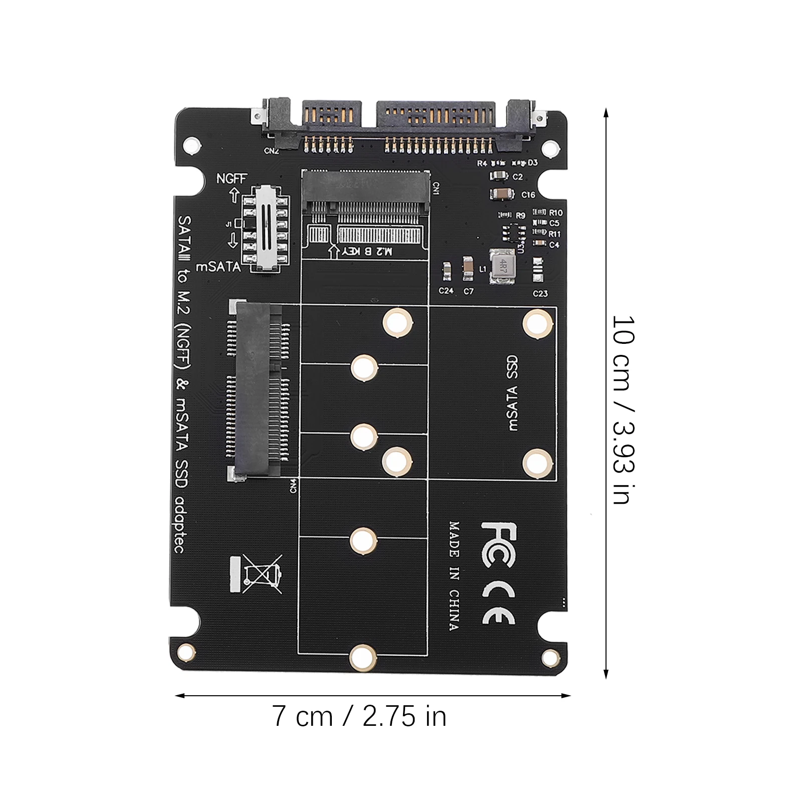 

M.2 B-Key To 3.0 Adapter Msata Ssd Converter 6Gbps Plug Play For Notebook Desktop Computer Extension Card