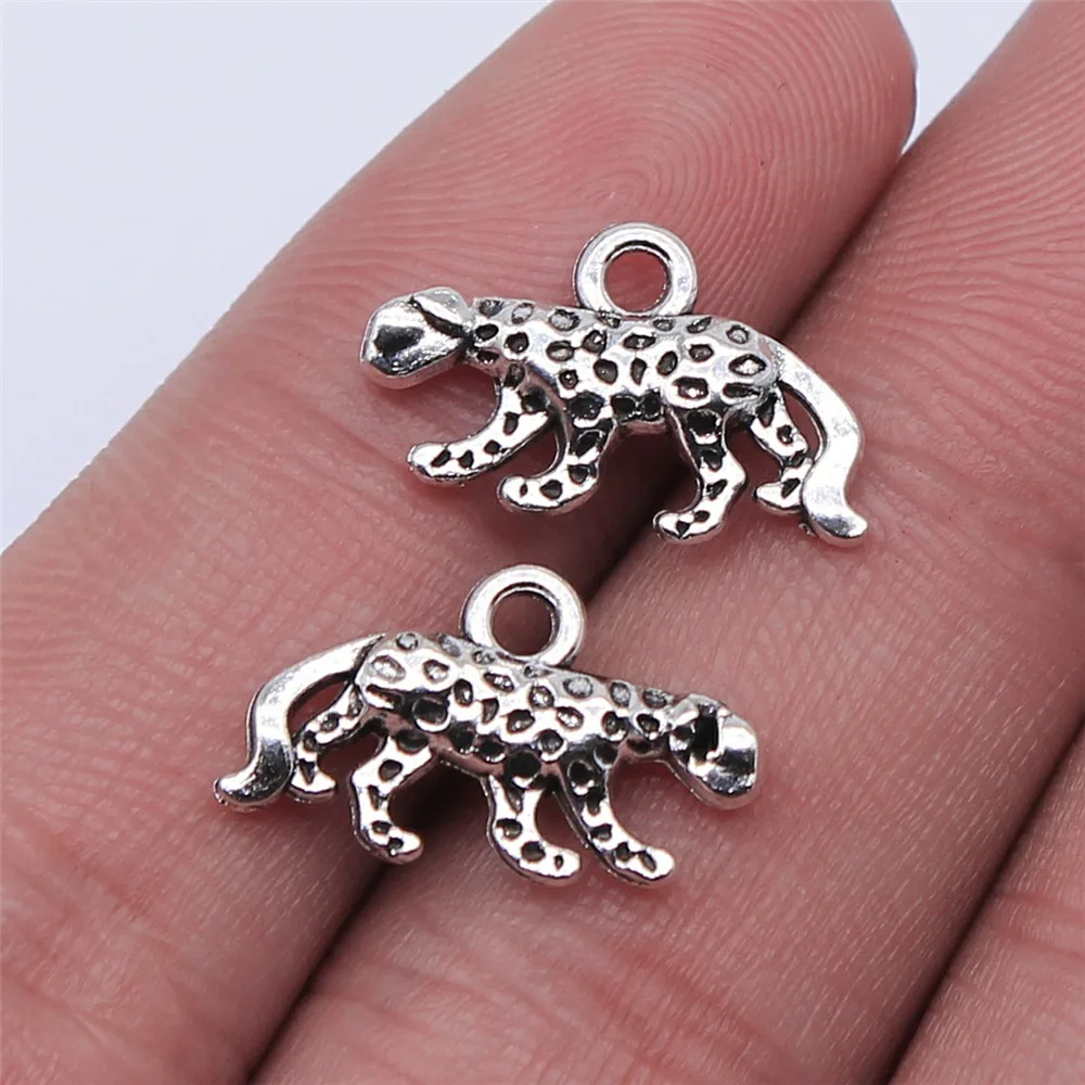

10pcs 18x11mm Antique Silver Color Leopard Charms Zinc Alloy DIY Handmade Jewelry Making Accessories