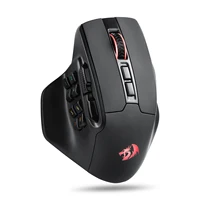 Ratón para juegos MMO inalámbrico Redragon M811 PRO, ratón para jugadores RGB con 15 botones programables, 10 teclas macro laterales