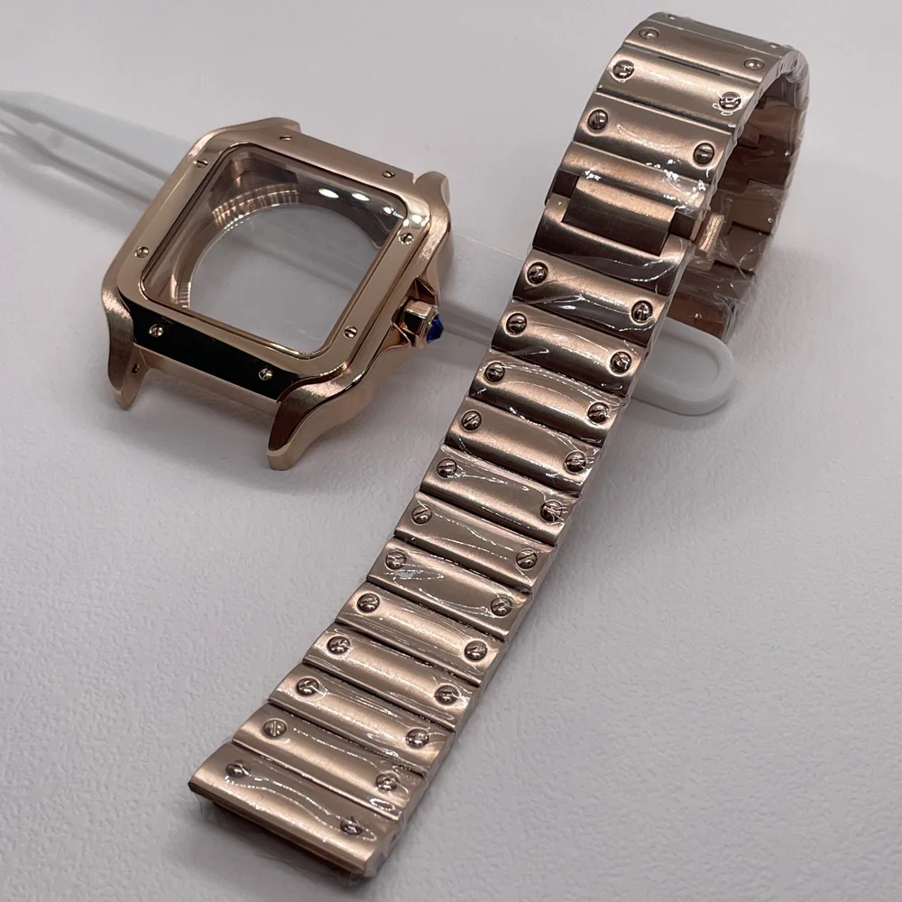 حافظة وسوار سانتوس NH35 مربع 38 ملم لحركة NH35/38/70/72