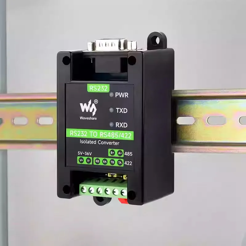 waveshare Industrial-grade RS232 to RS485/422 active digital isolation type serial port converter communication module