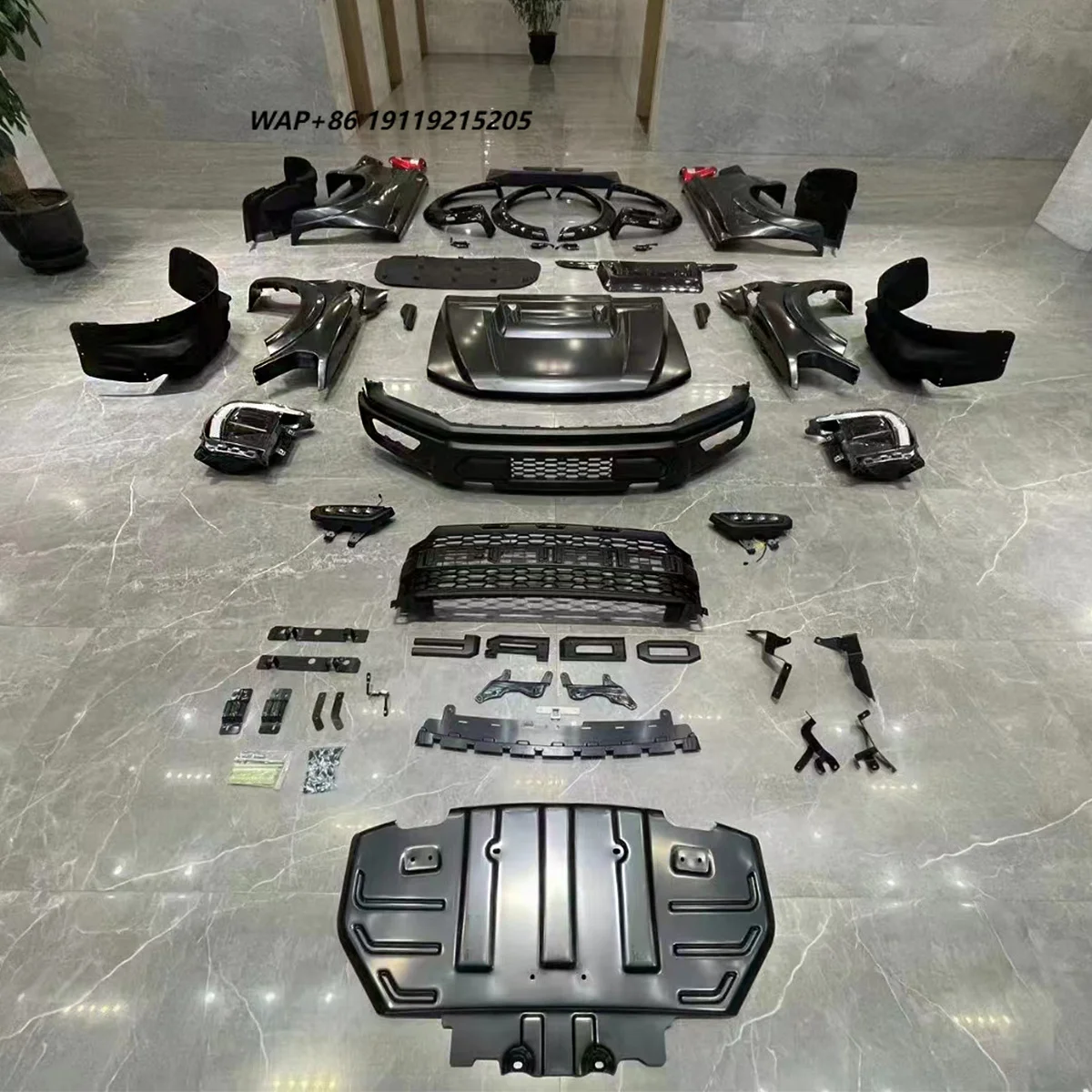 New Arrival Auto Parts Bumpers Body Kit for Ranger T6 T7 T8 2012-2021 Change to 2022 F150 Raptor.