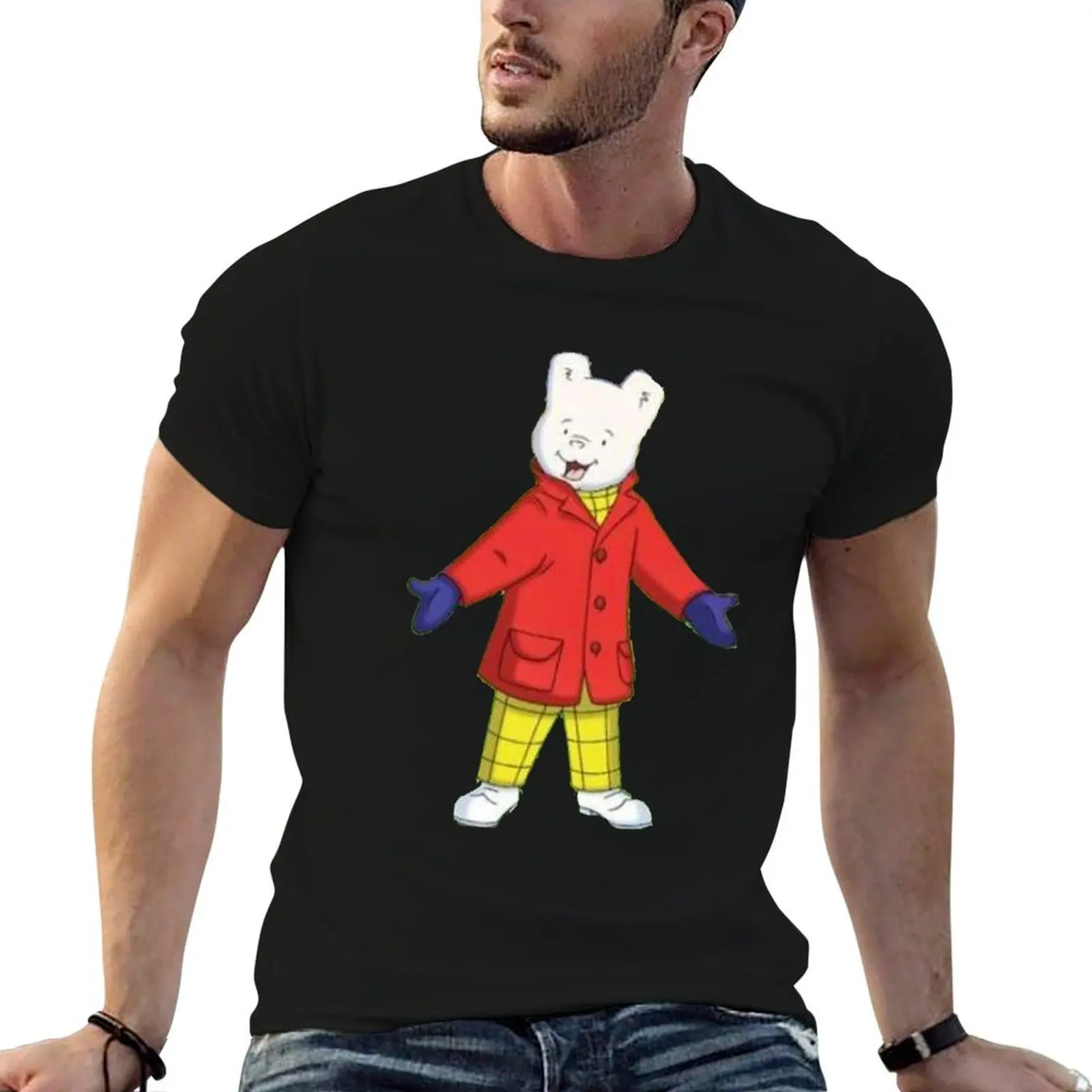 

Rupert bear winter jacket T-Shirt printed t shirts for man t shirts for man slim fit T-Shirt