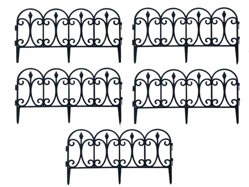 

5pcs Decorative Garden Fence Outdoor Rustproof Landscape Border Folding Patio Fe Drop shipping