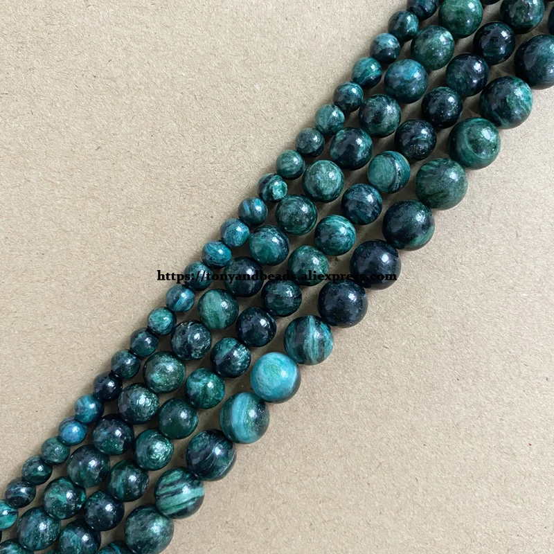 Genuine Semi-precious Natural Africa Emerald Stone Round Loose Beads 6 8 10MM For Jewelry Making DIY