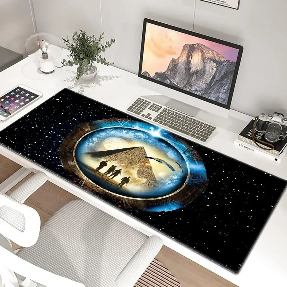 Movie SciFi S-Stargate Mouse Pad Large Gaming Mousepad with Stitched Edges Thickened Desk Mat PC