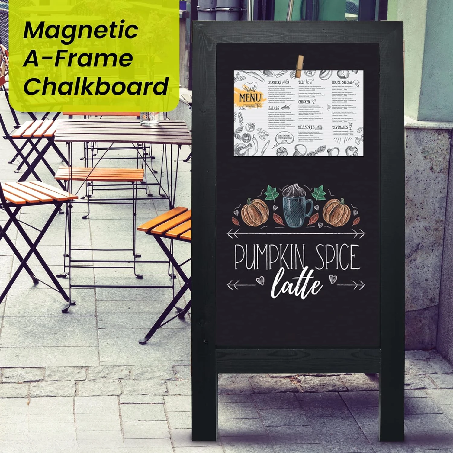 US  Magnetic A-Frame Chalkboard Sign, Extra Large 20