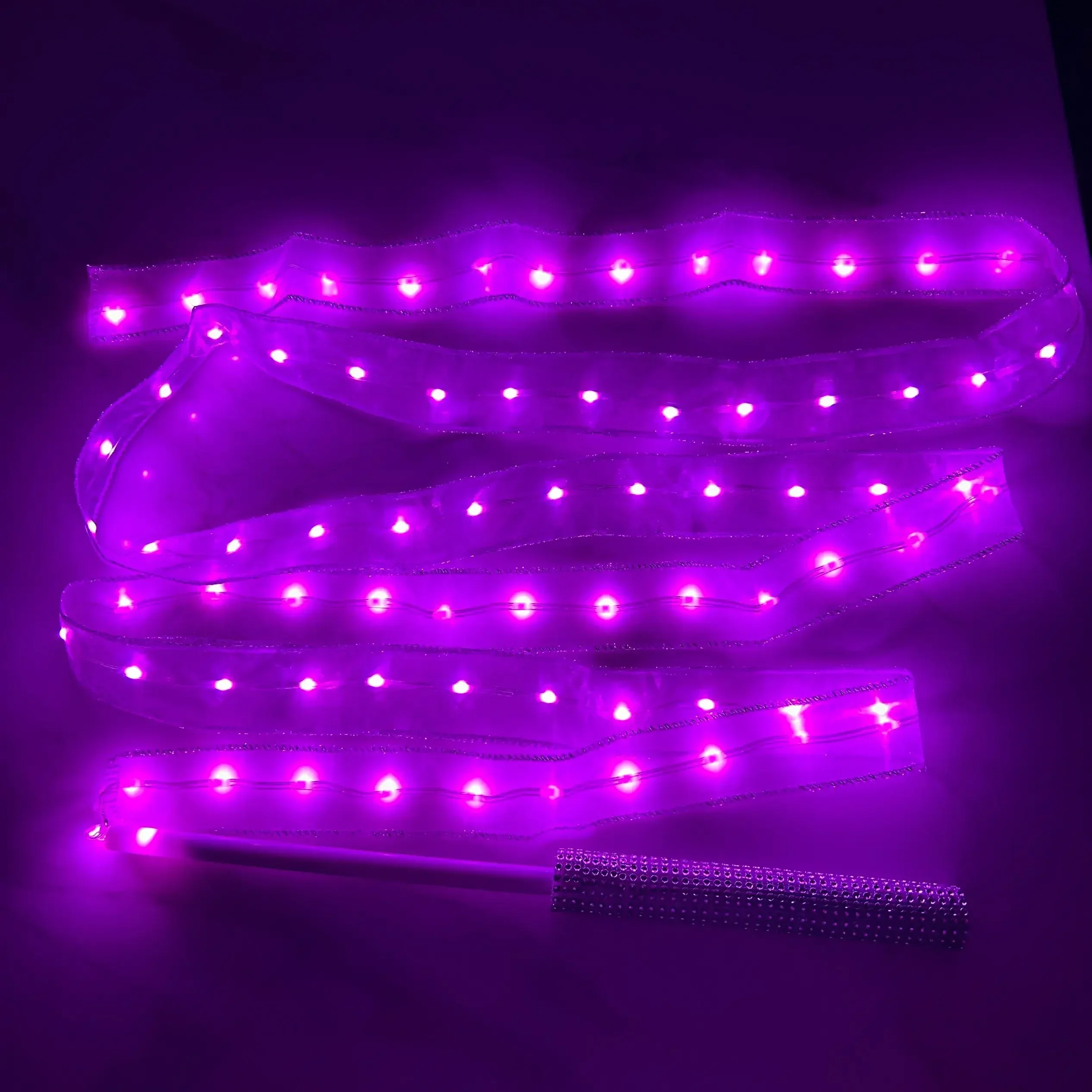 LED Leucht Band RGB Voll Farbe Gym Bänder Led Rhythmische Gymnastik Bauchtanz Wiederaufladbare Bühne Prop APP Control Requisiten