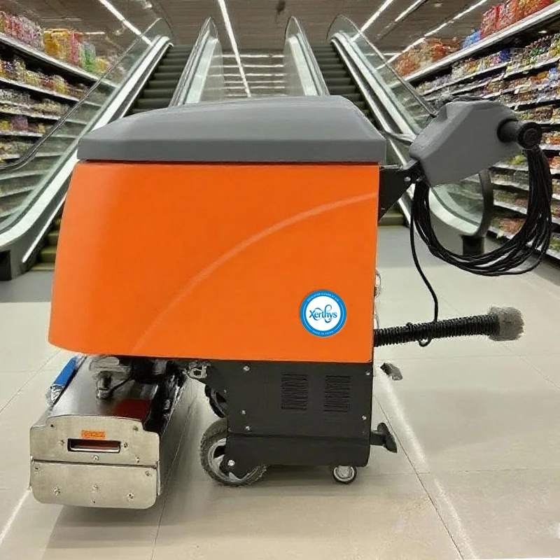 السلالم المتحركة التجارية خطوة درج نظافة غسالة لمراكز التسوق المطارات حالة جديدة آلة التنظيف السلالم المتحركة