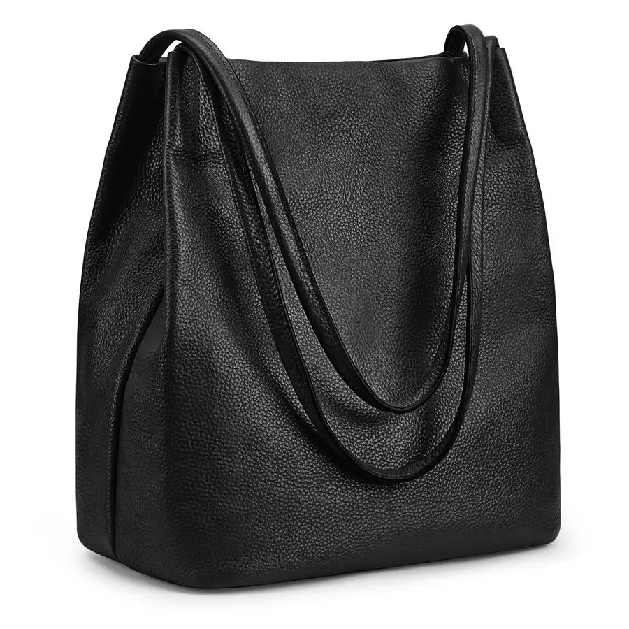 

Soft Genuine Leather Totes Shoulder Bag Purses and Handbags with Top Magnetic Snap Closure