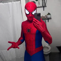 NEW Peter Parker Spiderman Costume Cosplay Superhero 3D Printed Spandex Cosplay Halloween Costume Spider Bodysuits Adult Male