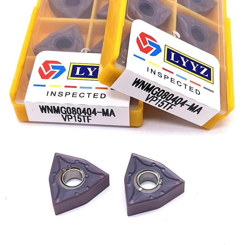 

10 шт. WNMG080404-MA WNMG080408-MA Режущий инструмент из твердого сплава Внешний режущий инструмент по металлу Станок с ЧПУ