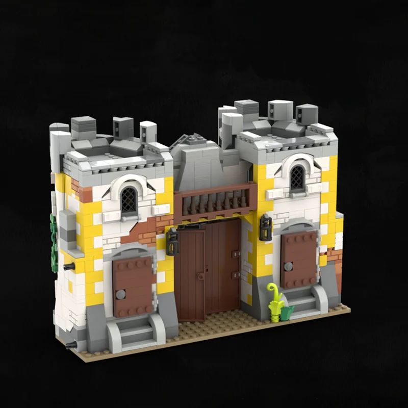 海賊要塞モデル Moc ビルディングブロック モジュール式要塞門塔モデル テクノロジーブロック クリスマス DIY おもちゃ 組み立てギフト